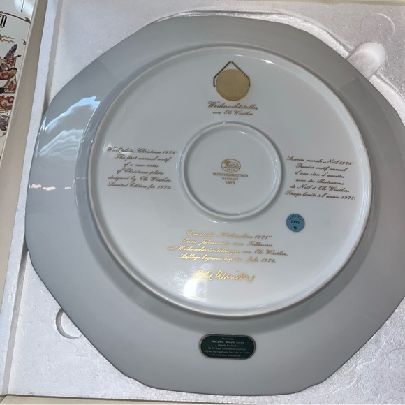 1978 Hutschenreuther Weihnachts-Teller Goddess of Christmas Plate by Ole Winther - Picture 5 of 12